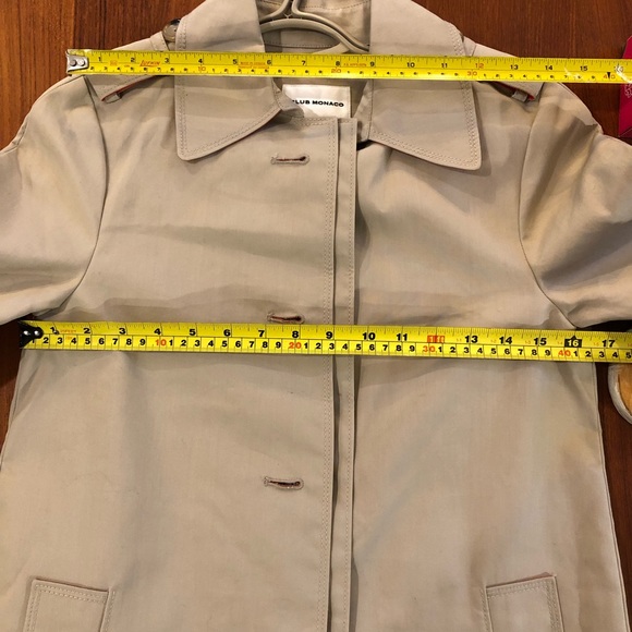 Brand new beige Club Monaco Women’s Trench with contrast lining, Size XS - Picture 6 of 6